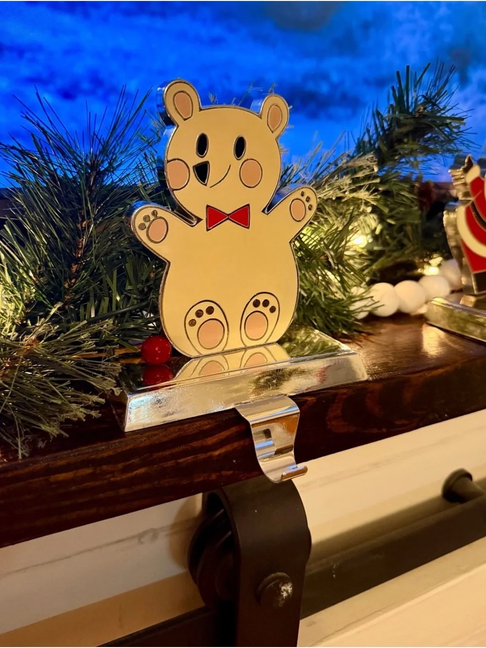 Set of 7 Vintage Christmas Stocking Holders